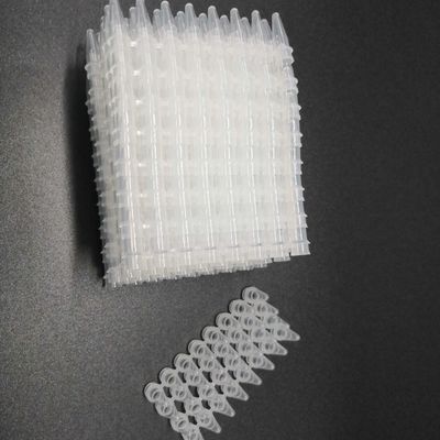 0.1mL PCR 8-Strip Tubes Clear Low Pipe Medical Lab Consumables No Cover