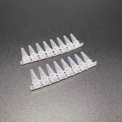 0.2mL PCR 8-Strip Tubes Medical Lab Consumables Clear High Pipe No Cover